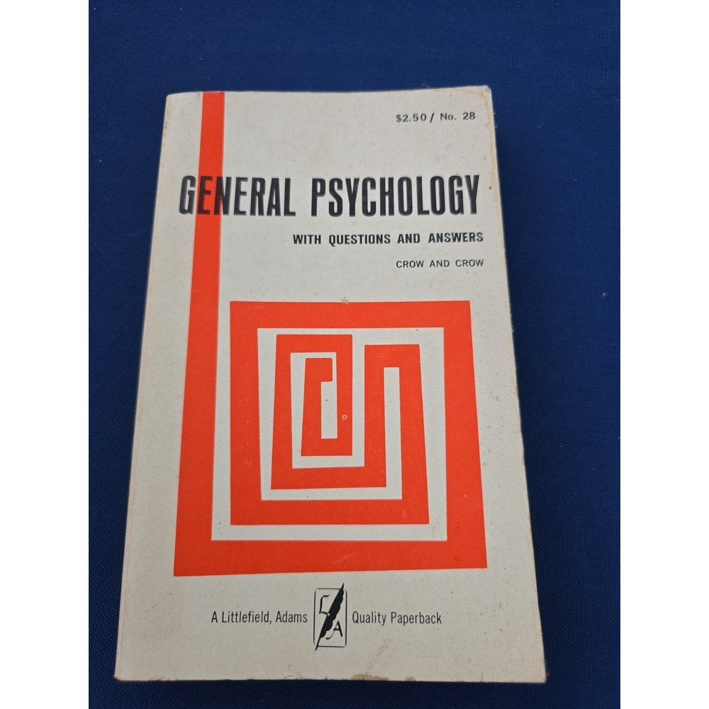 Vtg General psychology Questions & Answers oop book rare 1973 out of print PB